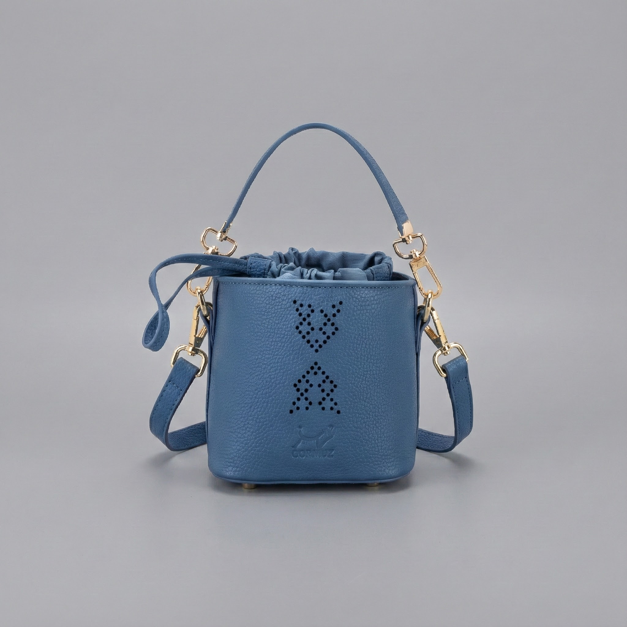 حقيبة ميني الدلم اللون الأزرق الغامق