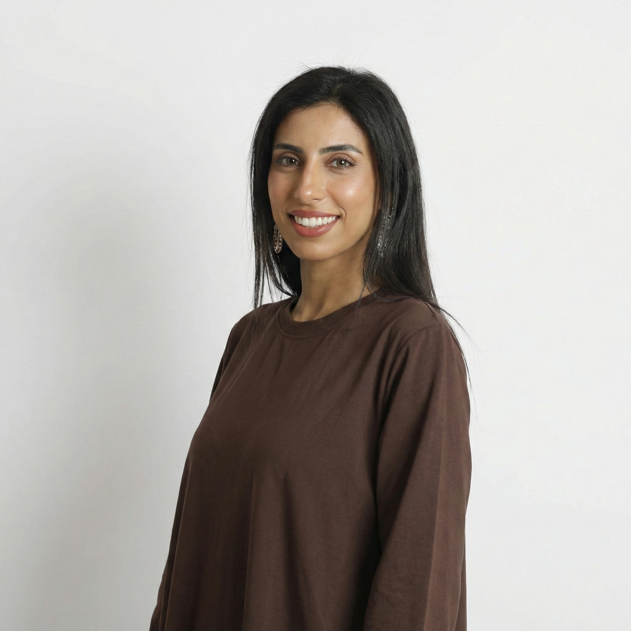 فستان قطني بني