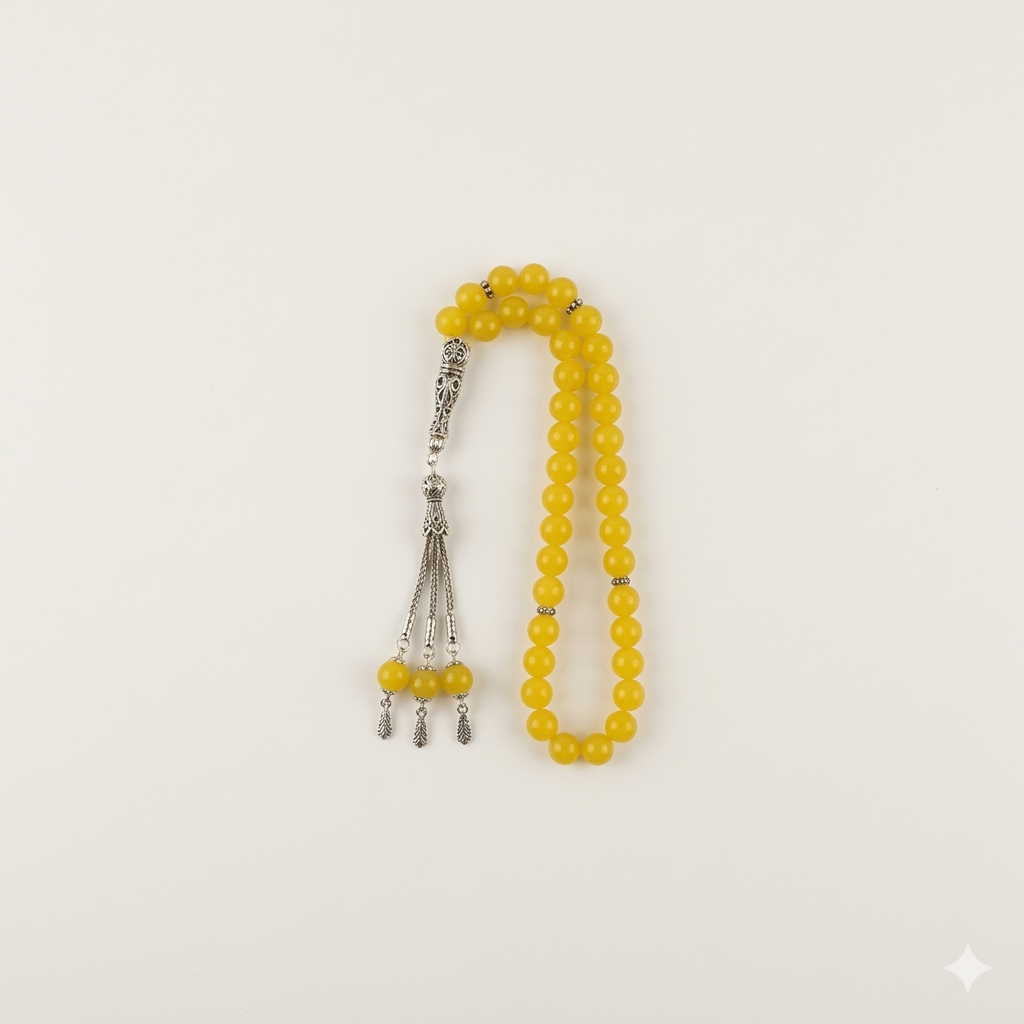سبحة خرز أصفر